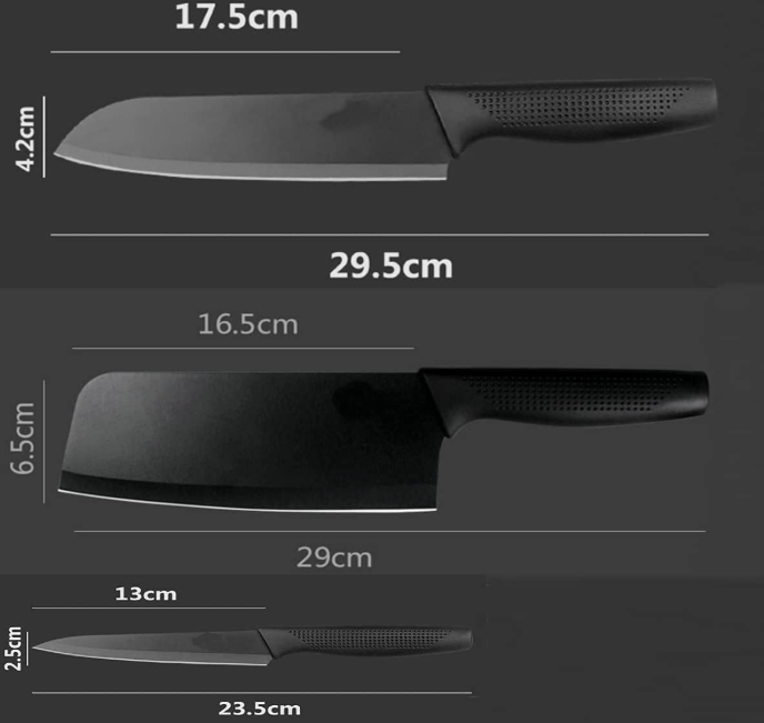 Stainless Steel 3 Pieces Professional Kitchen Knife Set